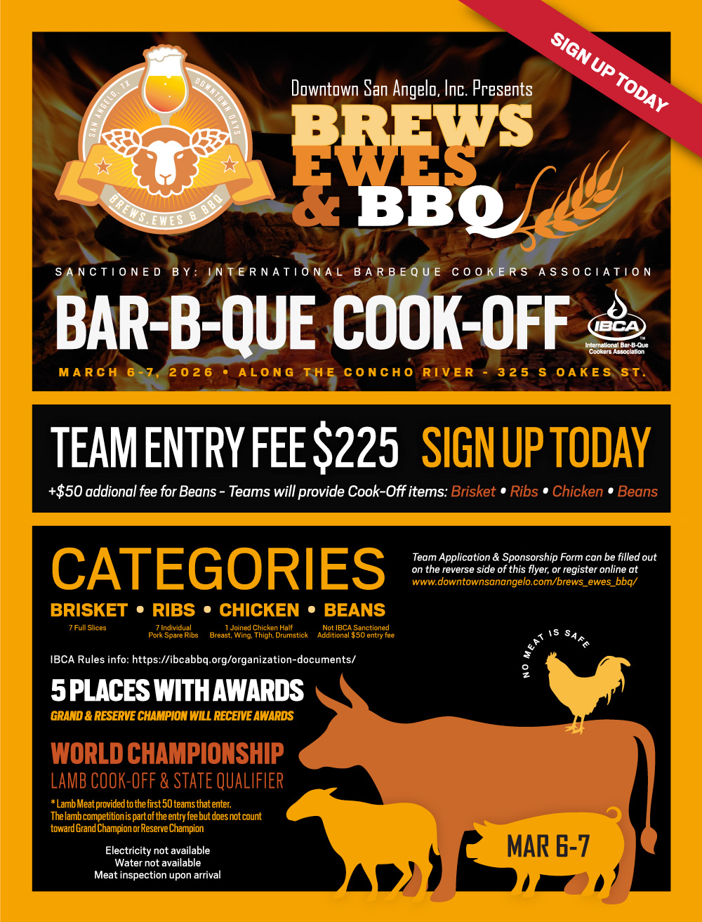 Main Brews, Ewes, & BBQ Flyer
