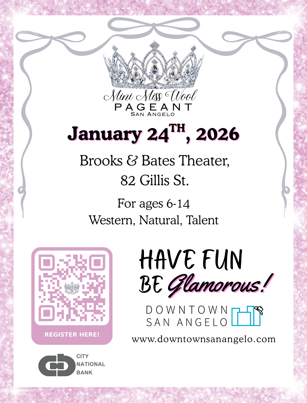 Main Mini Miss Wool Pageant Flyer